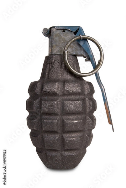 Obraz Hand grenade isolated over a white background