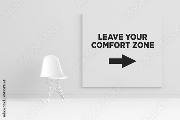 Fototapeta Personal development, change and leaving the comfort zone concept.