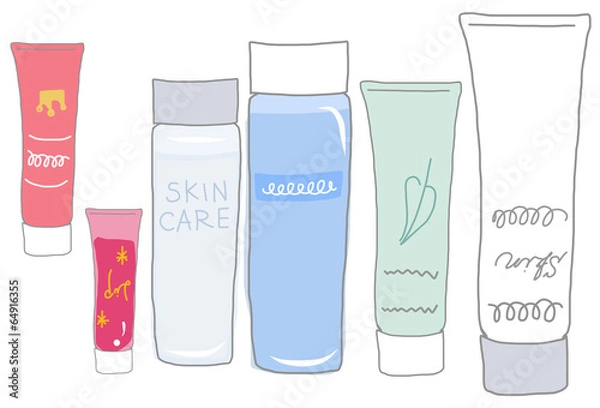 Fototapeta 基礎化粧品セット／商品ラベル付き