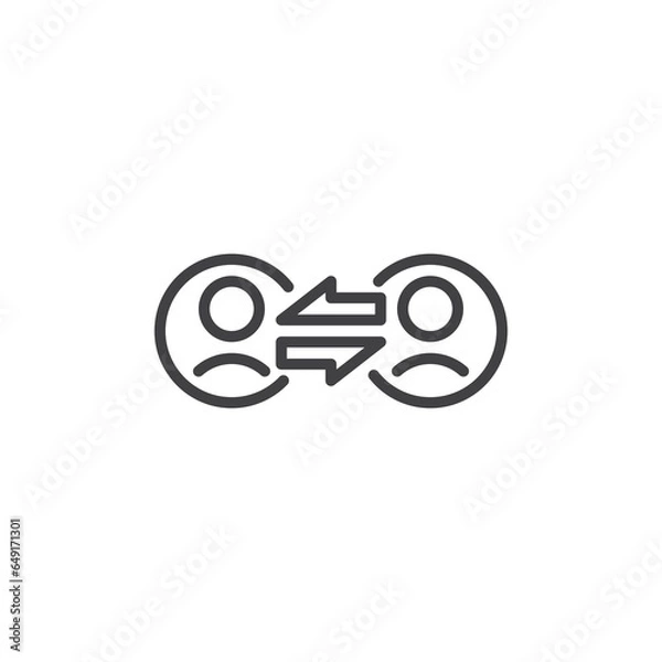 Fototapeta User interaction line icon