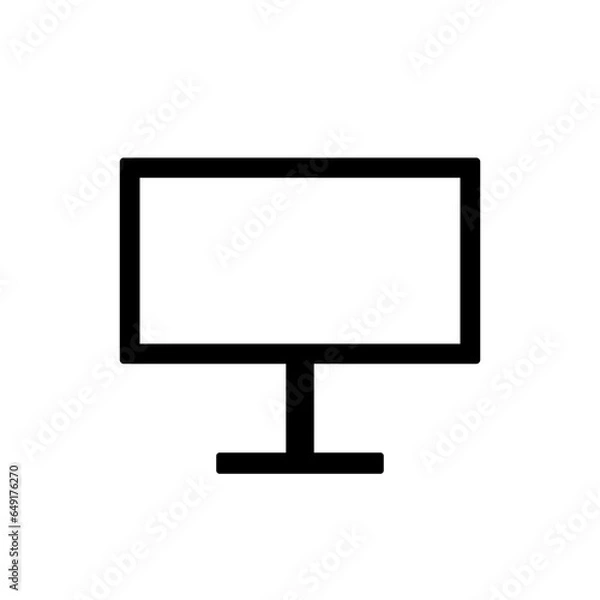 Obraz Monitor or Screen Icon. Monitor or Screen vector illustration symbol.