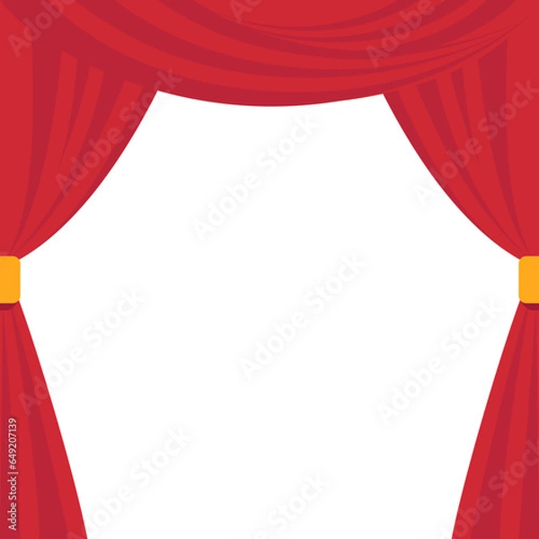 Fototapeta Red stage curtains illustration