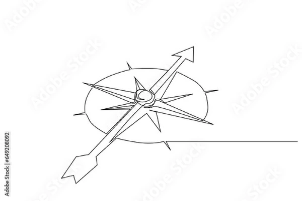Fototapeta compass directions object line art design