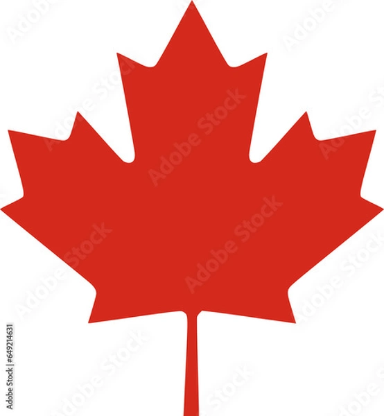 Obraz Illustration of the famous red Canada leaf isolated 