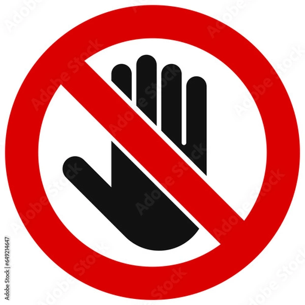 Fototapeta No entry / access denied sign illustration isolated