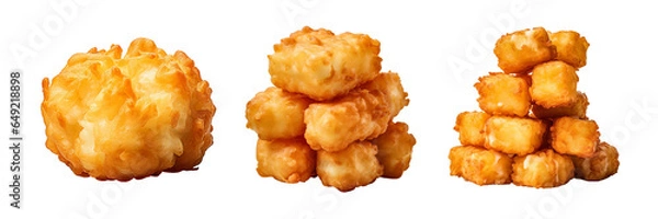 Obraz Tater Tot, transparent background, isolated image, generative AI
