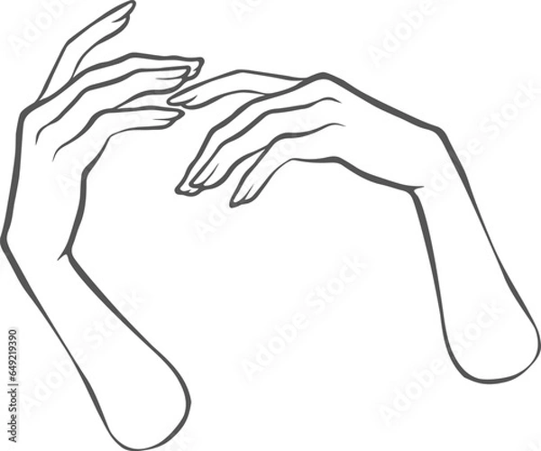 Obraz rubbing women's hands