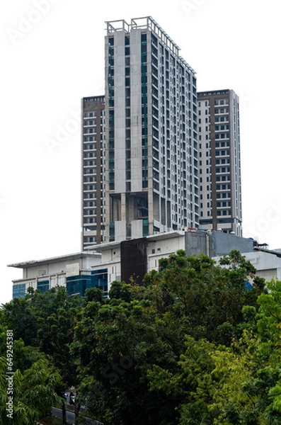 Obraz apartment in downtown city. city building landscape. amazing for design or brochure or company profile. High building transparent. Cityscape