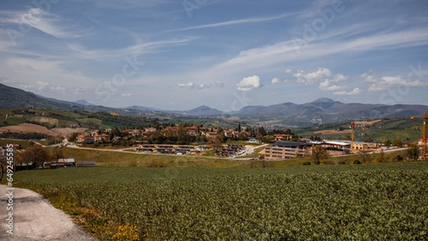Fototapeta Camerino is an ancient university town in the Italian region of Marche, in the province of Macerata, on the border with Umbria.