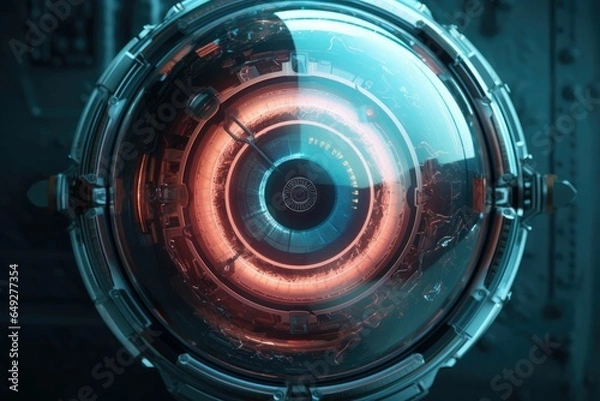 Obraz ai robotic eye iris world