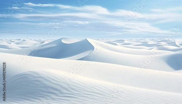 Obraz A Mesmerizing Landscape of Rolling Snow Dunes, Where Wind and Winter Merge to Create a Breathtaking Canvas of Serene and Undulating Beauty
