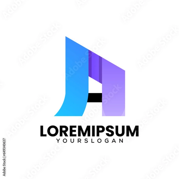 Obraz colorful letter a icon logo design