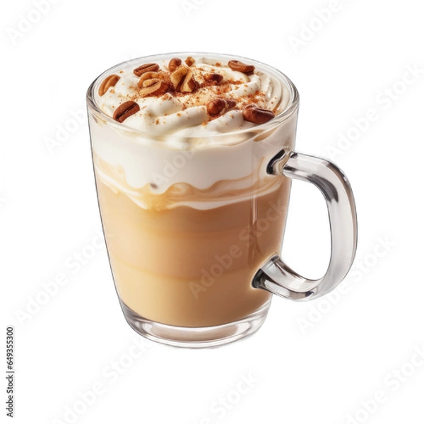 Obraz Chestnut Praline Latte isolated on transparent background