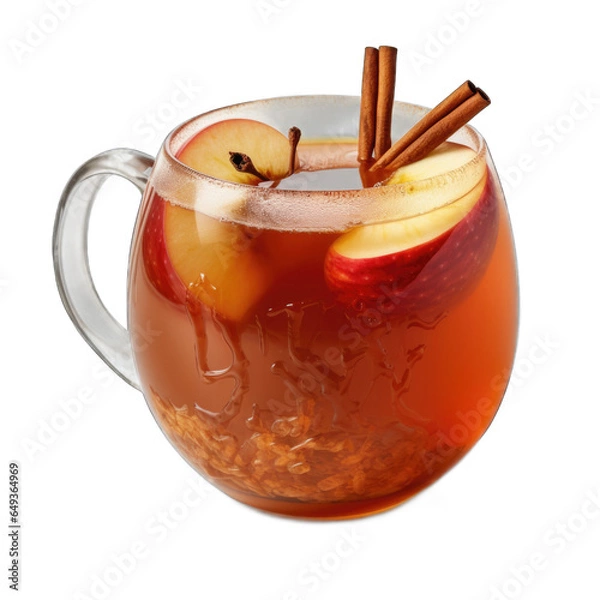 Obraz Caramel Apple Cider isolated on transparent background