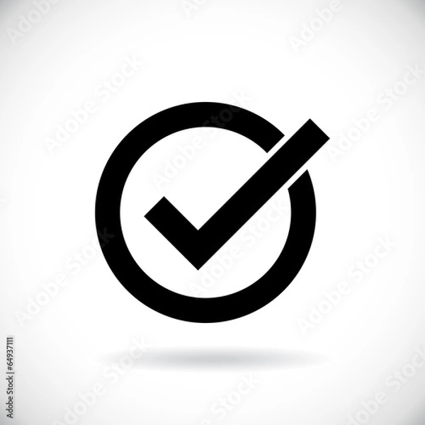 Fototapeta Correct symbol illustration