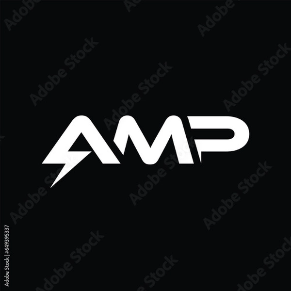 Obraz Monogram Letter AMP Bolt Logo Design Vector	