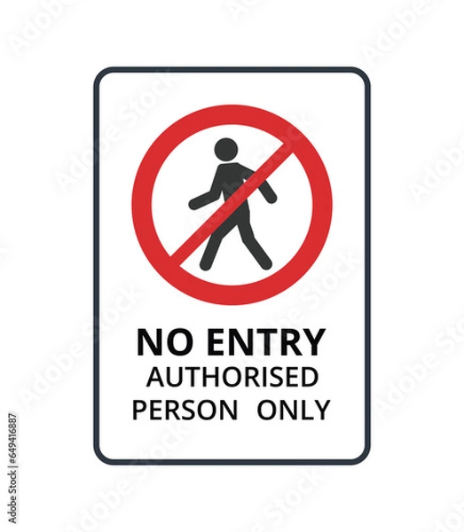 Obraz Authorised Person Only Symbol
