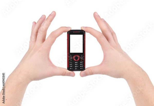 Obraz Mobile phone in hands.