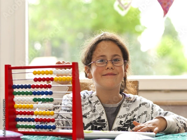 Obraz Kind und Abakus