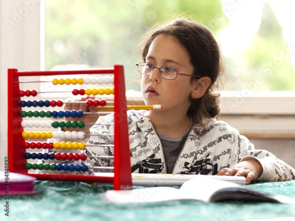 Obraz Kind mit Abakus