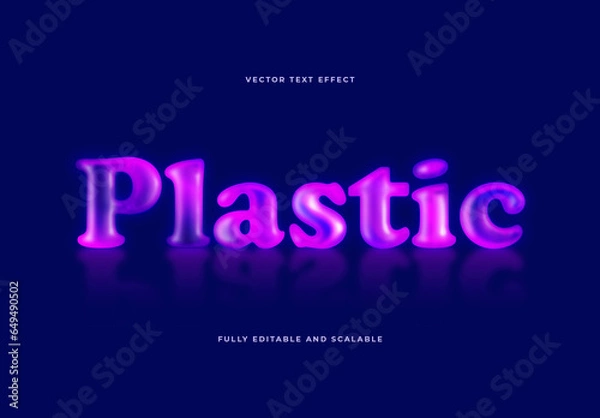 Fototapeta Różowy efekt tekstu z tworzywa sztucznego