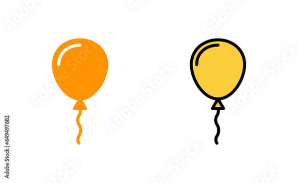 Fototapeta Balloon icon set for web and mobile app. Party balloon sign and symbol