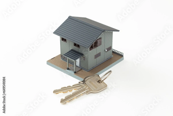 Obraz 住宅模型と鍵