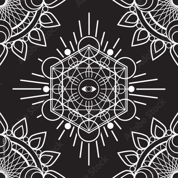 Obraz Mandara pattern Applied geometry, seamless, creative printing, screen printing, illustrations or background images of any kind.
Types of vector work