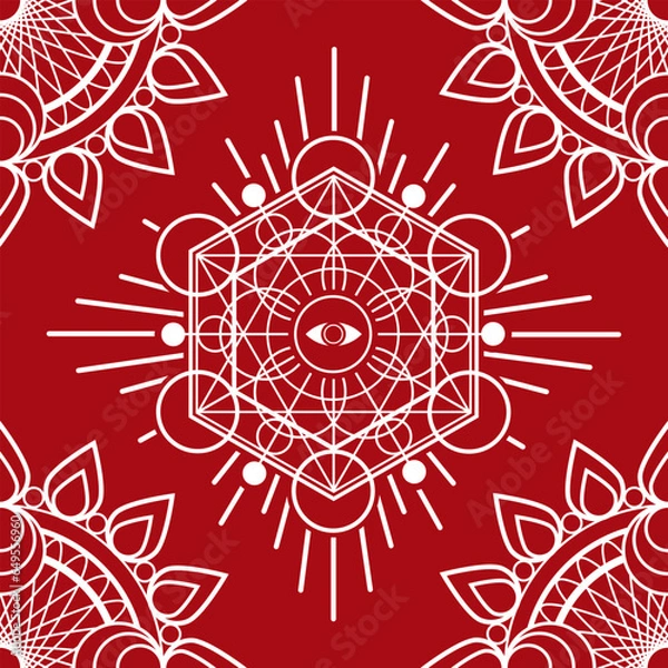Fototapeta Mandara pattern Applied geometry, seamless, creative printing, screen printing, illustrations or background images of any kind.
Types of vector work