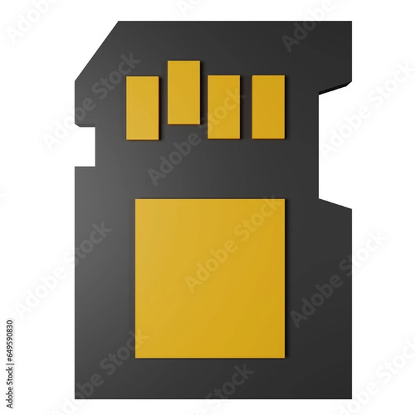 Obraz Memory Card 3D Icon Illustration