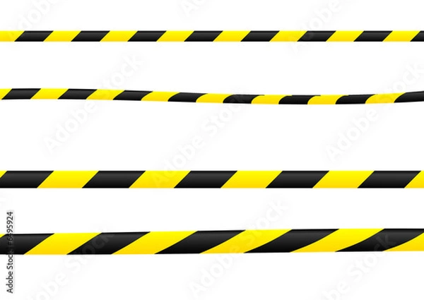 Fototapeta Several versions of construction ribbons