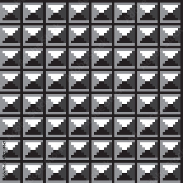 Fototapeta Brick patterns, Metallic blocks, pixel art, seamless images, creative printing, fabric screen printing. Illustrations or background images of any kind
Vector work type