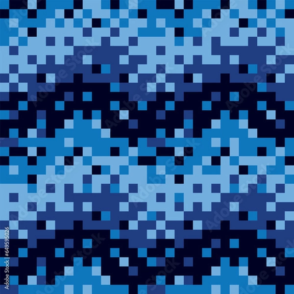 Fototapeta Military camo patterns, pixel art, seamless images, creative printing, fabric screen printing. Illustrations or background images of any kind
Vector work type