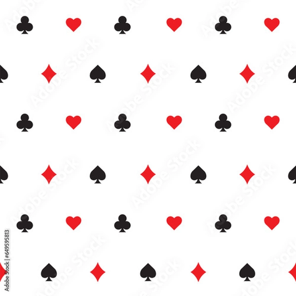 Fototapeta Playing card pattern, seamless image, creative printing work, fabric screen printing Illustrations or background images of any kind
Vector work type