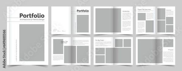 Fototapeta Company profile template, Creative portfolio, Brochure template, editable template layout, a4 size, annual report
