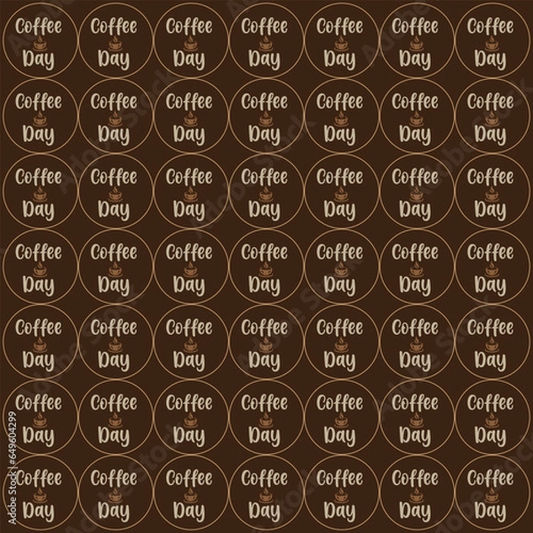 Obraz International Coffee Day Pattern Seamless Background