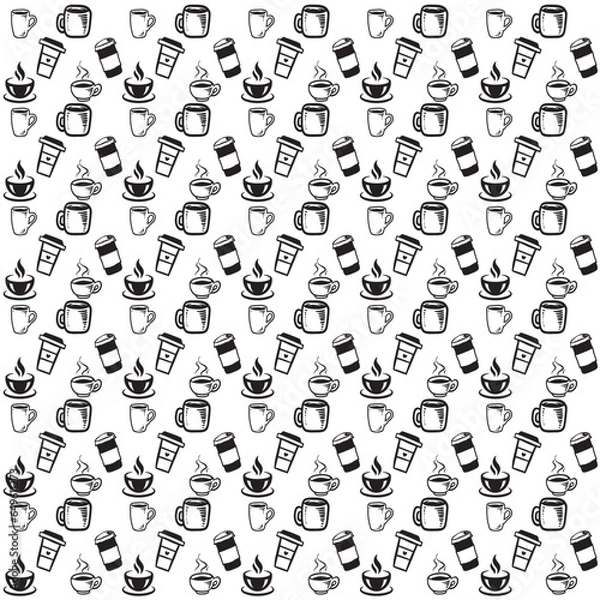 Obraz International Coffee Day Pattern Seamless Background