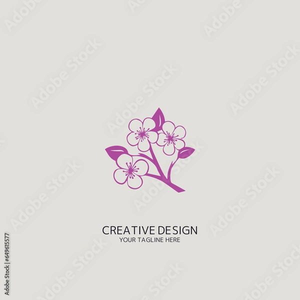 Obraz 桜のロゴのベクター画像