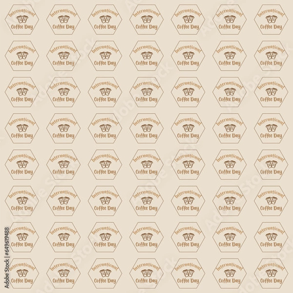 Obraz International Coffee Day Pattern Seamless Background