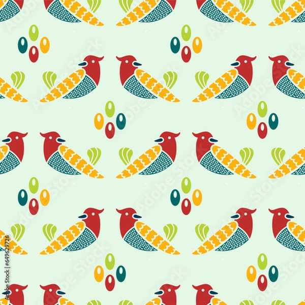Fototapeta seamless pattern with birds