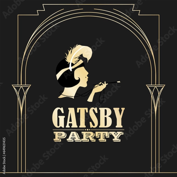 Fototapeta An invitation to a Gatsby-style party.