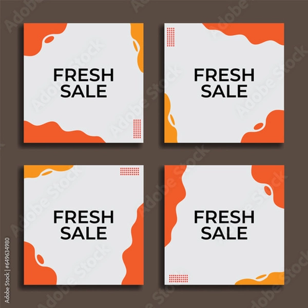 Fototapeta Social media post template. Great for backgrounds, sales promotions, product marketing, flyers, banners, internet advertising, internet marketing etc. Editable