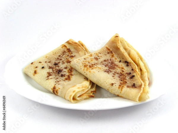 Fototapeta pancake sweet breakfast isolated on white background