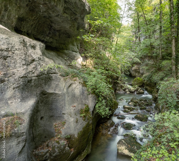 Obraz canyon river and waterfall