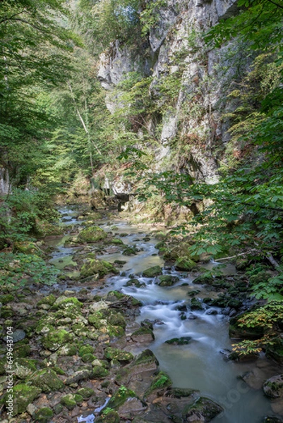 Obraz canyon river and waterfall