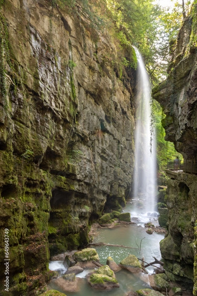 Obraz canyon river and waterfall