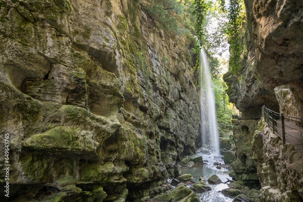 Obraz canyon river and waterfall