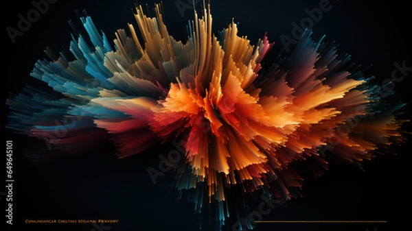 Fototapeta Data Technology Seamless Background, Abstract Digital Network