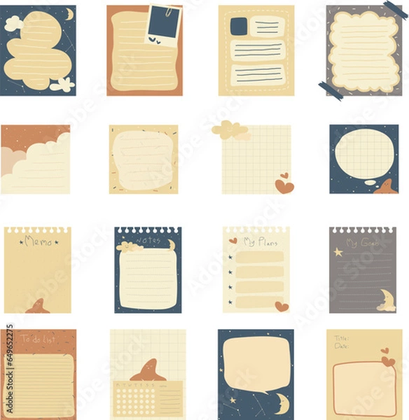 Fototapeta Colorful Note Set