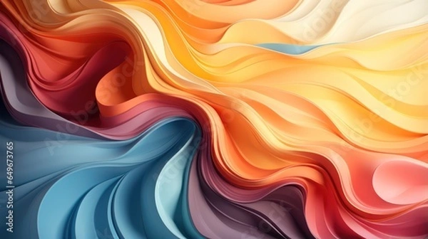 Fototapeta Abstract Colorful Wavy Gradient Background